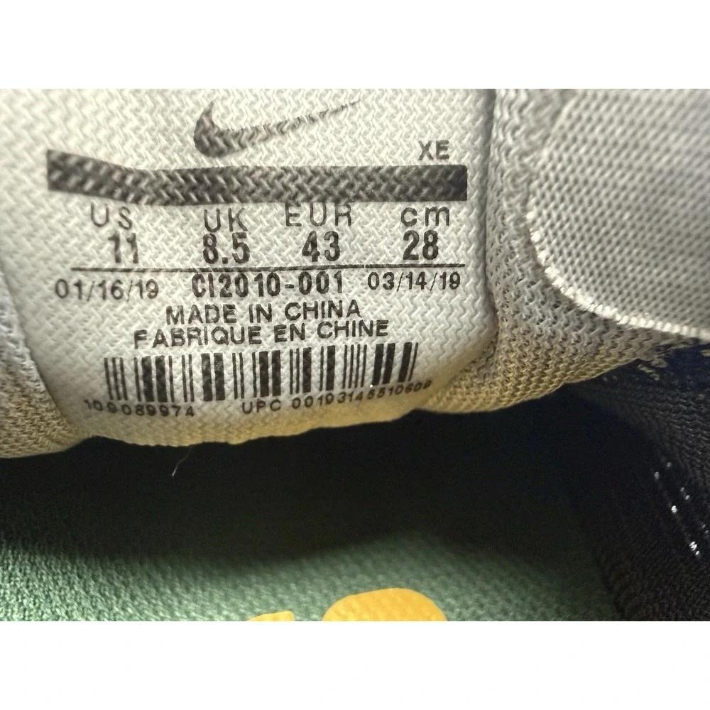 Green Bay Packers Shoes Mens 11 NFL‎ Football Nike Air Zoom Pegasus 36 Gray RARE